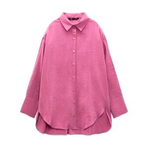 Zara dusty rose Button-Up Shirt